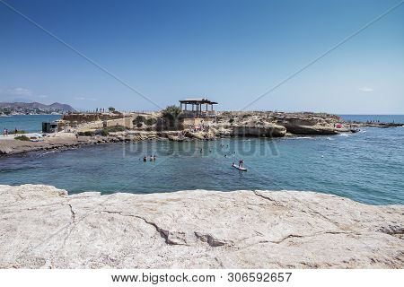 View Of The Illeta Dels Banyets In Wich They Are Archeological Remains Of A Fish Farm Of The Roman E
