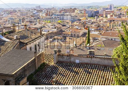 Cityscape, View Of Girona, Catalonia, Spain
