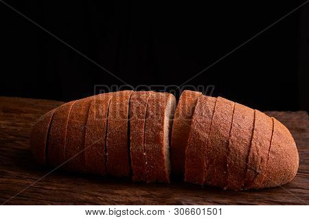 Breads Concept Of Teasty Home Food Close Up On Wooden Background