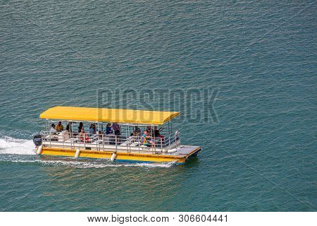 Castries, Saint Lucia - November 21, 2016: Saint Lucia Is A Caribbean Island With A Pair Of Tapered 
