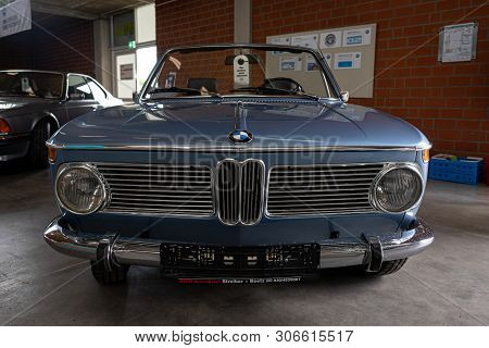 Paaren Im Glien, Germany - June 08, 2019: Compact Executive Car Bmw 1600 Cabriolet (bmw 02 Series). 