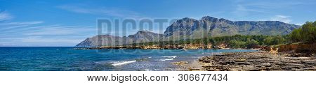 Sea Level Panoramic View At Sierra De Llevant Mallorca Spain