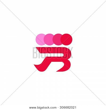 Letter R People Run Logo Vector Unique Unusual