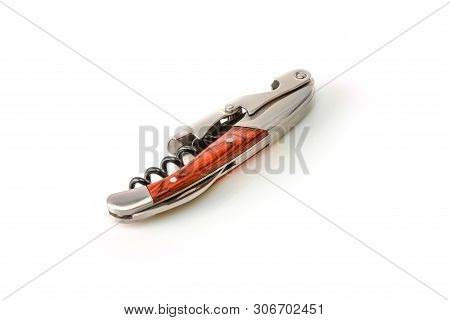 Sommelier Knife With Corkscrew And Bottle Opener In The Folded State, Professionsl Waiter Knife, Clo