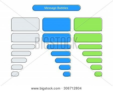 Message Chat Bubbles Vector Icons For Messenger. Template For Message Chat. Vector Illustration.