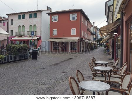 Сafe On Old Street In The Centre Of Caorle