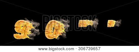 Fast Speed Racing Creative Alphabet, Burning Fire And Smoke Numbers 9 And 0, Apostrophe And Quotatio