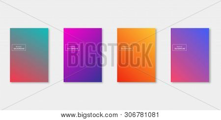 Abstract Gradient Backgrounds Template. Minimal Futurictic Gradient Poster Or Banner Template.