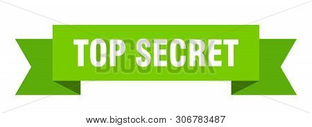 Top Secret Ribbon Sticker. Top Secret Sign. Top Secret Banner