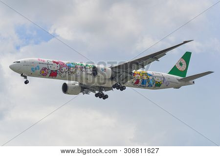 Passenger Airplane Landing At The Airport