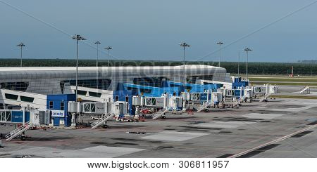 Kuala Lumpur, Malaysia - Apr 13, 2018. Part Of Kuala Lumpur Airport (klia). In 2017, Klia Handled 58