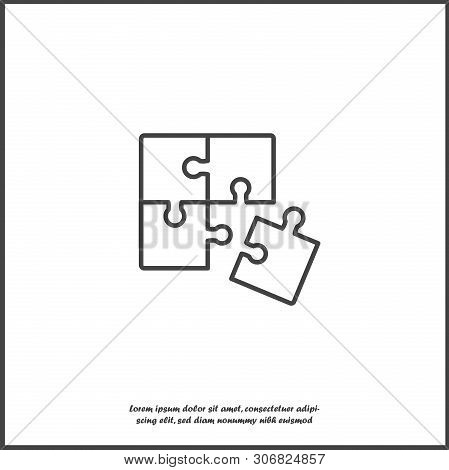 Pazzle Icon. Pazzle Vector Icon On White Isolated Background.