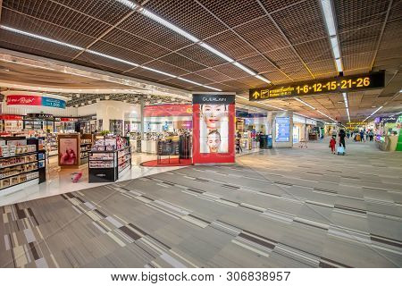Bangkok- April 18,2019 : King Power Duty Free Shop At Don Mueang Airport, Bangkok Of Thailand. Don M