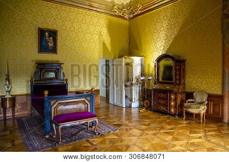 Valtice, Czech Republic - 3.05.2019: Interior Of Valtice Castle In South Moravia, Czech Republic Eur