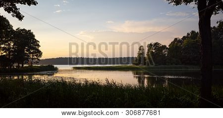 Beautiful View Of The Biale Lake, Poland In Hot Summer