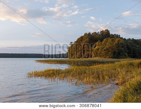 Beautiful View Of The Biale Lake, Poland In Hot Summer