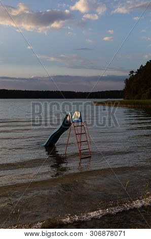 Beautiful View Of The Biale Lake, Poland In Hot Summer