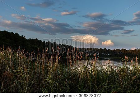 Beautiful View Of The Biale Lake, Poland In Hot Summer