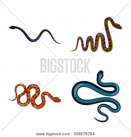Vector Design Of Poison And Evil Symbol. Set Of Poison And Bite Vector Icon For Stock.