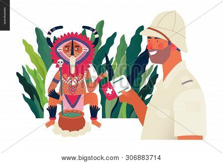 Medical Insurance - Medical Assistance All Over The World - Modern Flat Vector Concept Digital Illus