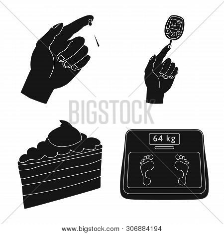 Isolated Object Of Healthcare And Medicine Logo. Collection Of Healthcare And Diabetes Stock Vector 