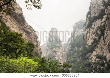 The Unusual Geological Formations On Mount Song In Henan Province China.