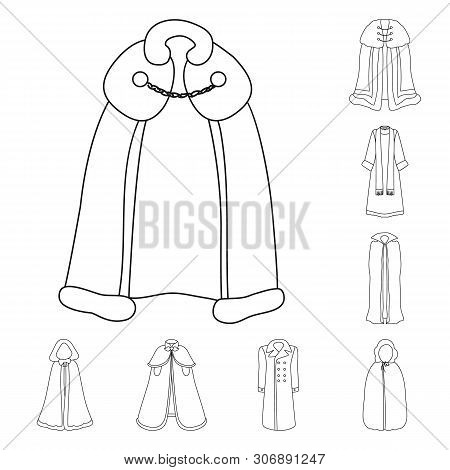 Vector Design Of Robe And Garment Symbol. Collection Of Robe And Cloth Stock Vector Illustration.