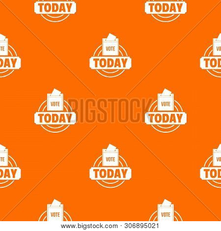 Vote Today Pattern Vector Orange For Any Web Design Best