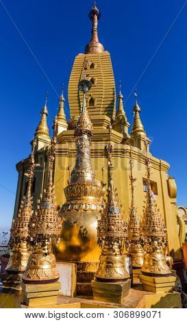 architecture details high sacred place of Mount Popa Myanmar (Burma)