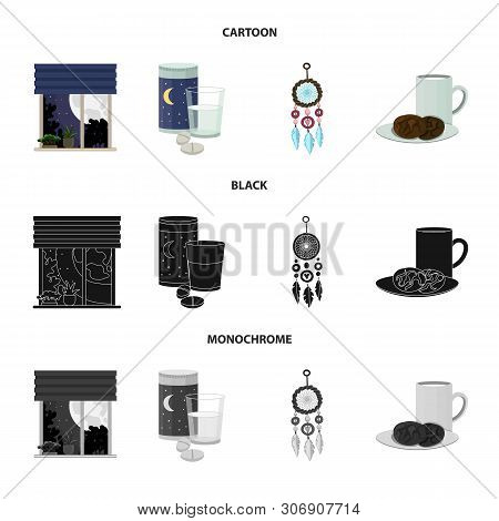 Isolated Object Of Dreams And Night Sign. Collection Of Dreams And Bedroom Vector Icon For Stock.