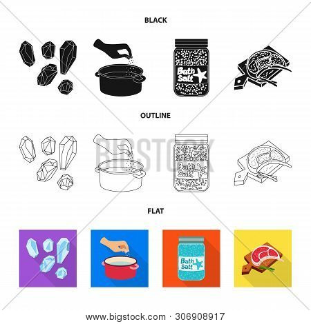 Vector Design Of Cooking And Sea Icon. Set Of Cooking And Baking Vector Icon For Stock.