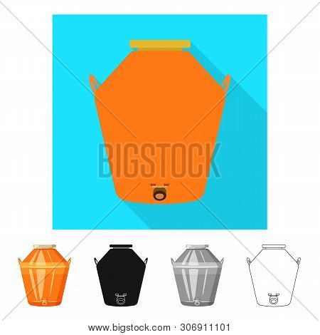 Vector Design Of Distillery And Process Icon. Collection Of Distillery And Industry Stock Vector Ill