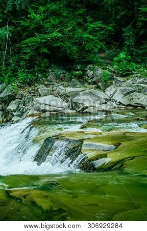 Fantastick View On The Active Mountain River