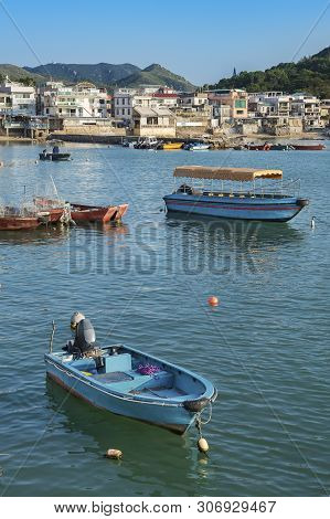 Idyllic Landscape Of Fisherfolks Village Sok Kwu Wan On Lamma Island In Hong Kong