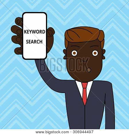 Handwriting Text Keyword Search. Concept Meaning Using Word Or Term To Look Correct Subject Associat