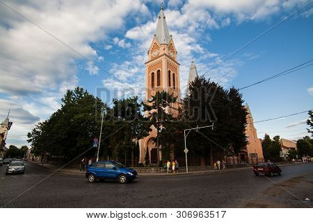 Mukacheve - Ukraine, July 26, 2009: Church In Center Of The City Mukacheve