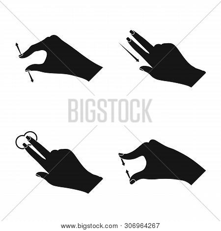 Vector Design Of Touchscreen And Hand Logo. Collection Of Touchscreen And Touch Stock Vector Illustr