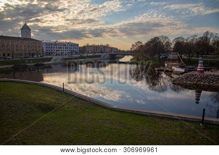 Jelgava Zemgale Latvija Latvia City River Landscape