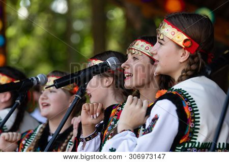 Ivano-frankivsk Reg, Ukraine - Jun. 15, 2019: Multicultural Carpathian Festival Polonynsky Summer Ha