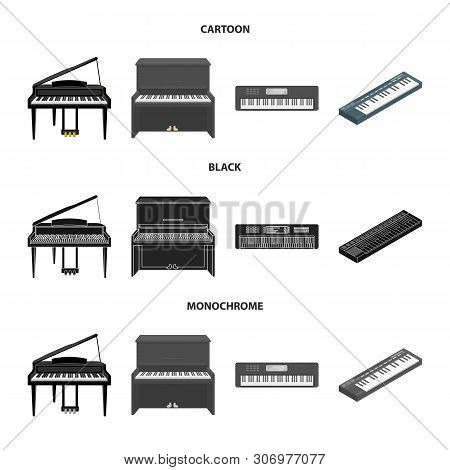 Vector Design Of Music And Piano Icon. Set Of Music And Song Vector Icon For Stock.