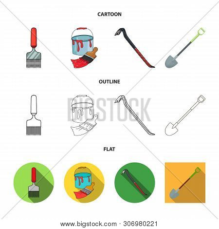 Isolated Object Of Tool And Construction Icon. Set Of Tool And Carpentry Stock Symbol For Web.