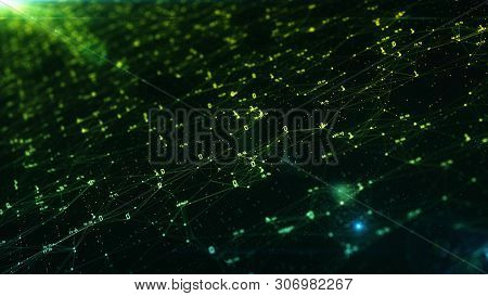 Abstract Digital Technology Background. Artificial Intelligence And Machine Learning Concept.