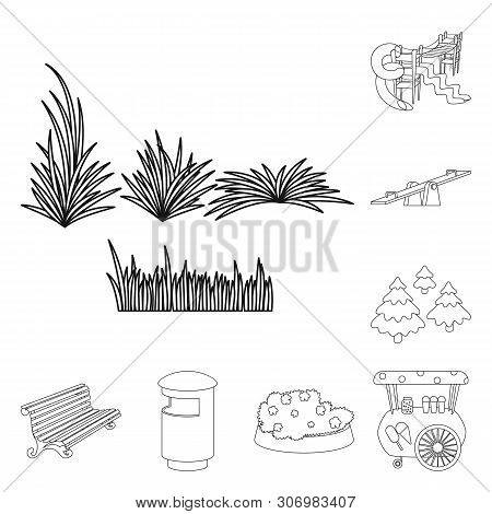 Vector Design Of Landscape And Nature Logo. Collection Of Landscape And City Stock Symbol For Web.
