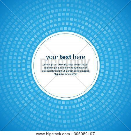 Abstract Blue And White Background With Circular Pattern