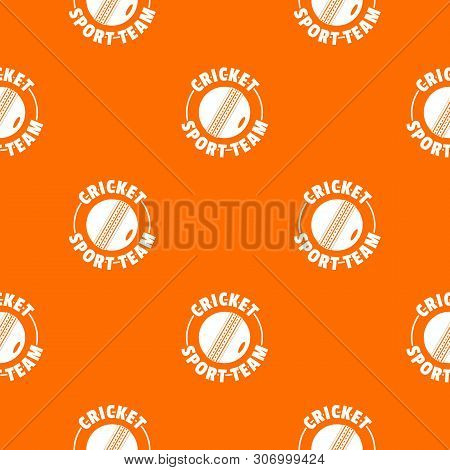 Cricket Sport Pattern Vector Orange For Any Web Design Best