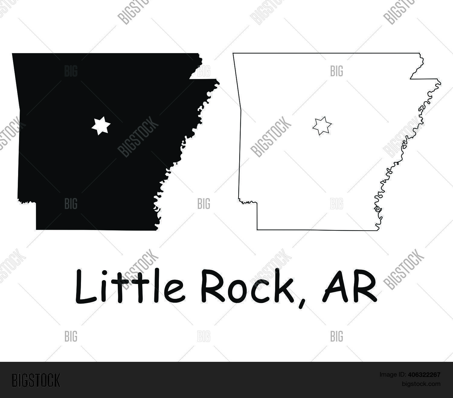 Arkansas Ar State Map Vector & Photo (Free Trial) | Bigstock