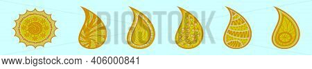 Set Of Cashmere Cartoon Icon Design Template With Various Models. Modern Vector Illustration Isolate