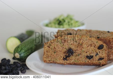 Homemade Zucchini Raisin Bread For Breakfast