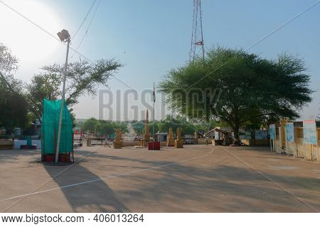 Jaisalmer, Rajasthan, India - 15th October 2019 : Tanot Mata Mandir At India Pakistan Border In Thar