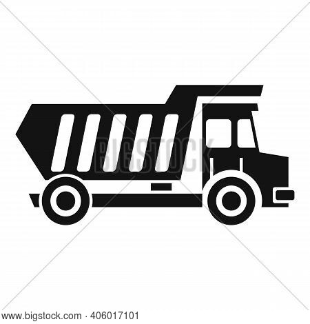 Tipper Unloading Icon. Simple Illustration Of Tipper Unloading Vector Icon For Web Design Isolated O